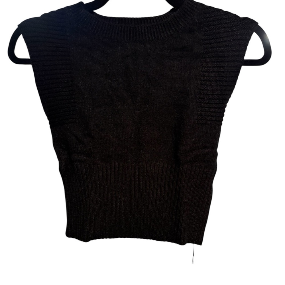 Sleeveless Knit Top - Black